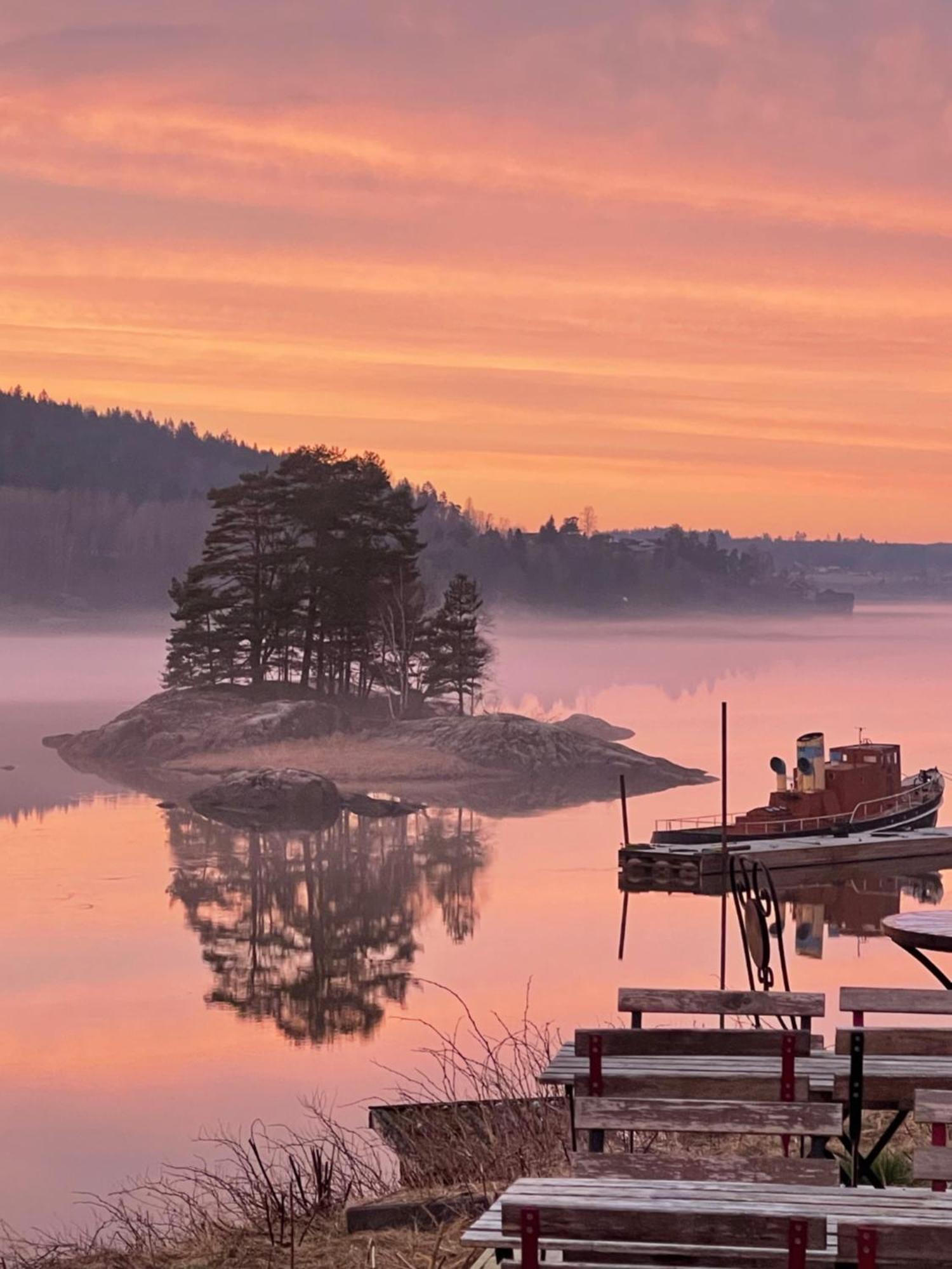 Hyttelaven Pa Furuholmen Sarpsborg Bagian luar foto